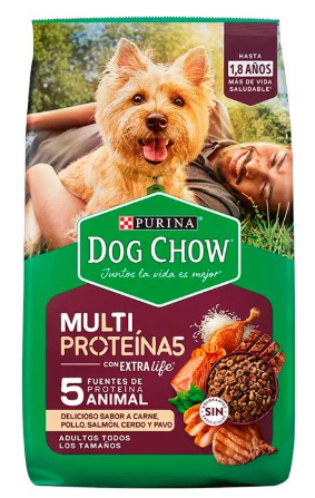 Alimento Dog Chow adulto todos los tamaños multi proteina 15 kilos