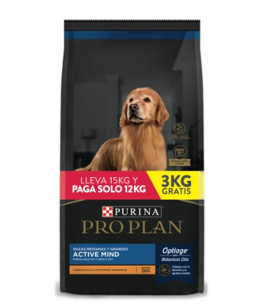 Alimento Premium Proplan Active Mind 7+ M/l 12+3 Kg