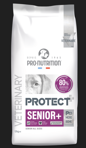 Alimento premium para perro senior Protec hecho en Francia.