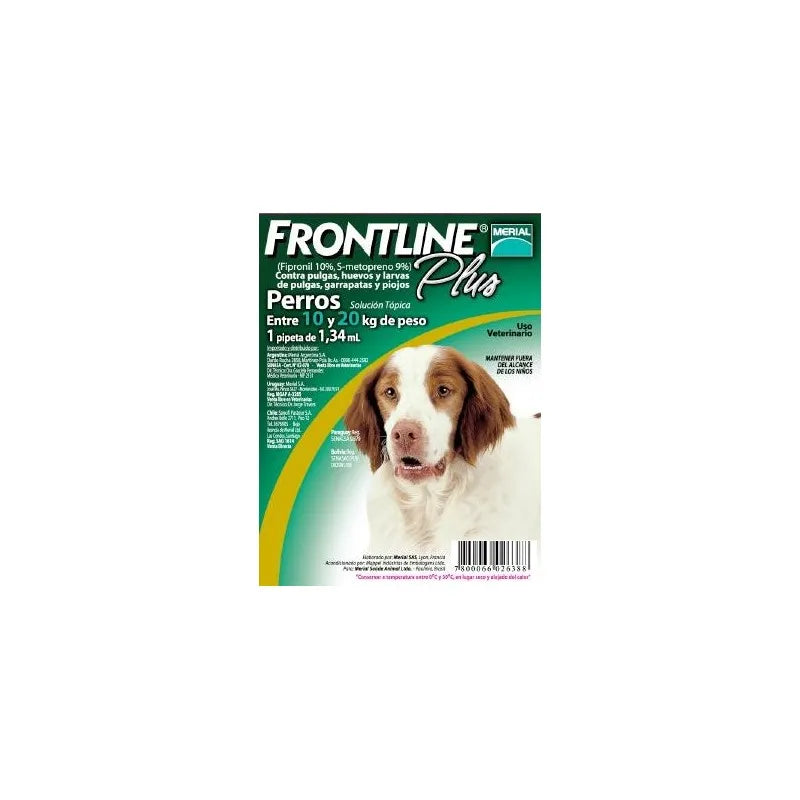 Frontline Plus Pipeta para Perros de 10 a 20 kg
