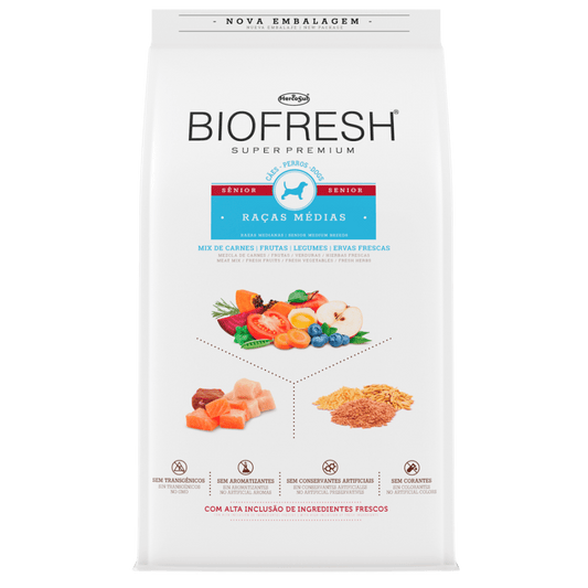 Alimento premium Biofresh adulto raza mediana senior perros mayores a siete años